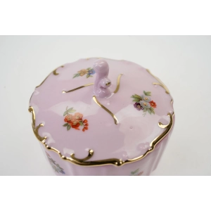 76605 LEANDER PUZDERKO Z RÓŻOWEJ PORCELANY FASON AMIS KOLOROWE KWIATKI (3).jpg