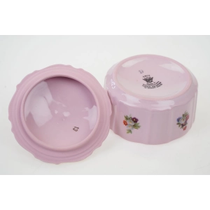 76605 LEANDER PUZDERKO Z RÓŻOWEJ PORCELANY FASON AMIS KOLOROWE KWIATKI (5).jpg