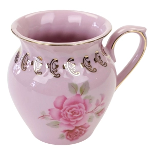 LEANDER ALBA KUBEK Z RÓŻOWEJ PORCELANY RÓŻOWE RÓŻE