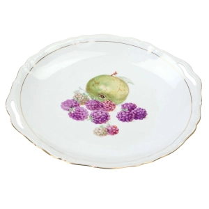 EPIAG PATERA Z USZAMI Z OWOCOWĄ DEKORACJĄ JEŻYNY I JABŁKO