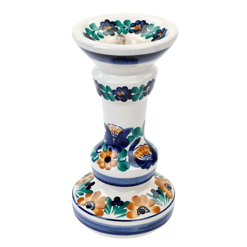 76618 WŁOCŁAWEK ŚWIECZNIK RĘCZNIE MALOWANE BARWNE KWIATY (1).jpg