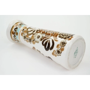 76620 KOŁO FAJANSOWY SPORY WAZON BRĄZOWE KWIATY RĘCZNIE MALOWANE (4).jpg