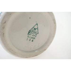 76620 KOŁO FAJANSOWY SPORY WAZON BRĄZOWE KWIATY RĘCZNIE MALOWANE (5).jpg