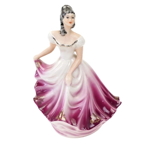 J. JEZELA FIGURKA DAMY W DŁUGIEJ SUKNI DAMA W TAŃCU