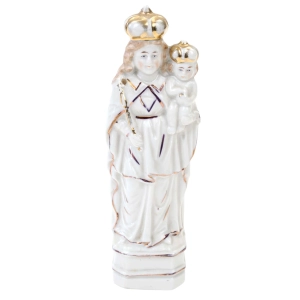 SCHATZLAR MATKA BOSKA Z DZIECIĄTKIEM PORCELANOWA FIGURA RĘCZNIE MALOWANA