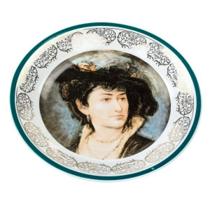 WAWEL OGROMNA PATERA Z PORTRETEM ANNY SIOSTRY MAURYCEGO DOTTLIEBA DO ZAWIESZENIA