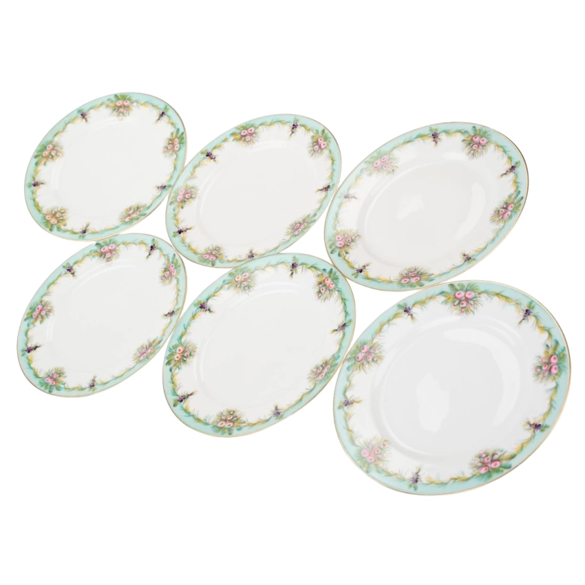 76659 KOMPLET ZABYTKOWYCH TALERZY PRZYSTAWKOWYCH RĘCZNIE MALOWANY (1).png