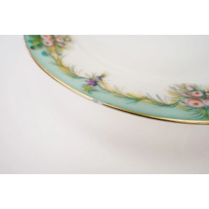 76659 KOMPLET ZABYTKOWYCH TALERZY PRZYSTAWKOWYCH RĘCZNIE MALOWANY (2).jpg