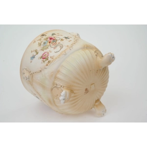 76660 CROWN DEVON CUDOWNA DONICA NA LWICH ŁAPACH KREMOWA W KWIATY (5).jpg