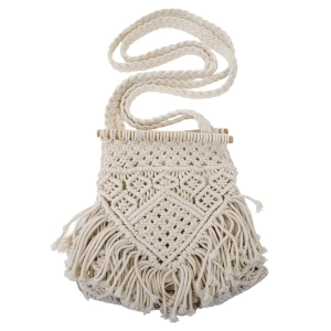 TOREBKA MAKRAMA SZNURKOWA RĘCZNIE WYKONANA NA RAMIĘ