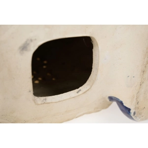 76688 CERAMICZNY KOBALTOWY DUŻY SŁOŃ FIGURA POSTUMENT POD KWIATKA KWIETNIK AŻURY (8).jpg