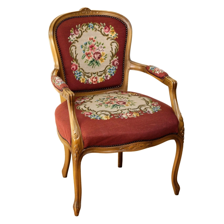 76689 STYLOWY FOTEL KRZESŁO Z PODŁOKIETNIKAMI HAFT KRZYŻYKOWY KWIATOWY (1).jpg