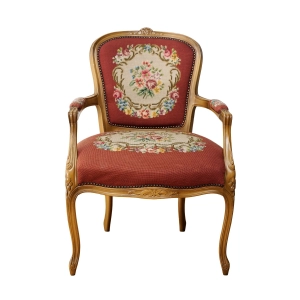 76689 STYLOWY FOTEL KRZESŁO Z PODŁOKIETNIKAMI HAFT KRZYŻYKOWY KWIATOWY (5).jpg