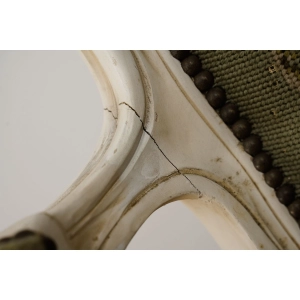 76690 STYLOWY FOTEL KRZESŁO Z PODŁOKIETNIKAMI SELEDYNOWY HAFT GOBELINOWY WZÓR W KWIATY (7).jpg