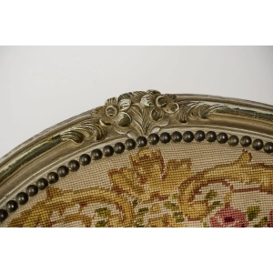 76691 STYLOWY FOTEL KRZESŁO Z PODŁOKIETNIKAMI SELEDYNOWY HAFT GOBELINOWY WZÓR W KWIATY (3).jpg