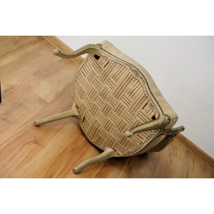 76691 STYLOWY FOTEL KRZESŁO Z PODŁOKIETNIKAMI SELEDYNOWY HAFT GOBELINOWY WZÓR W KWIATY (8).jpg