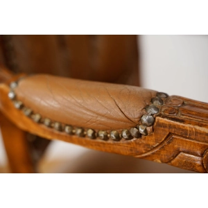 76693 STYLOWY FOTEL KRZESŁO Z PODŁOKIETNIKAMI W BRĄZIE (4).jpg