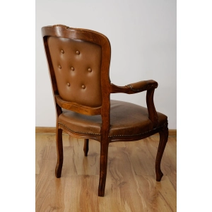 76693 STYLOWY FOTEL KRZESŁO Z PODŁOKIETNIKAMI W BRĄZIE (5).jpg