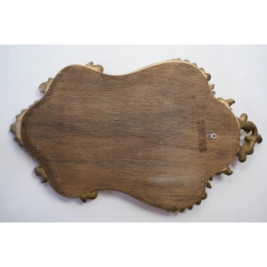 76696 PIĘKNE STYLIZOWANE LUSTRO W ZŁOTEJ RAMIE O WYMYŚLNYM KSZTAŁCIE 80 x 49 cm (4).jpg