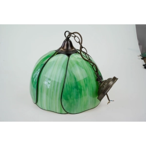 76698 LAMPA WISZĄCA ŻYRANDOL WITRAŻOWA ZIELONA W STYLU TIFFANY (2).jpg