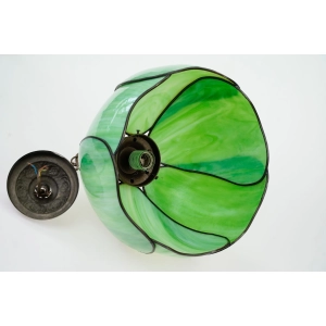 76698 LAMPA WISZĄCA ŻYRANDOL WITRAŻOWA ZIELONA W STYLU TIFFANY (5).jpg