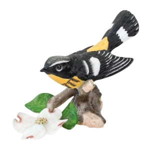 76703 FRANKLIN MINT BISKWITOWA FIGURKA PTASZKA LASÓWKA I MAGNOLIOWA (1).jpg