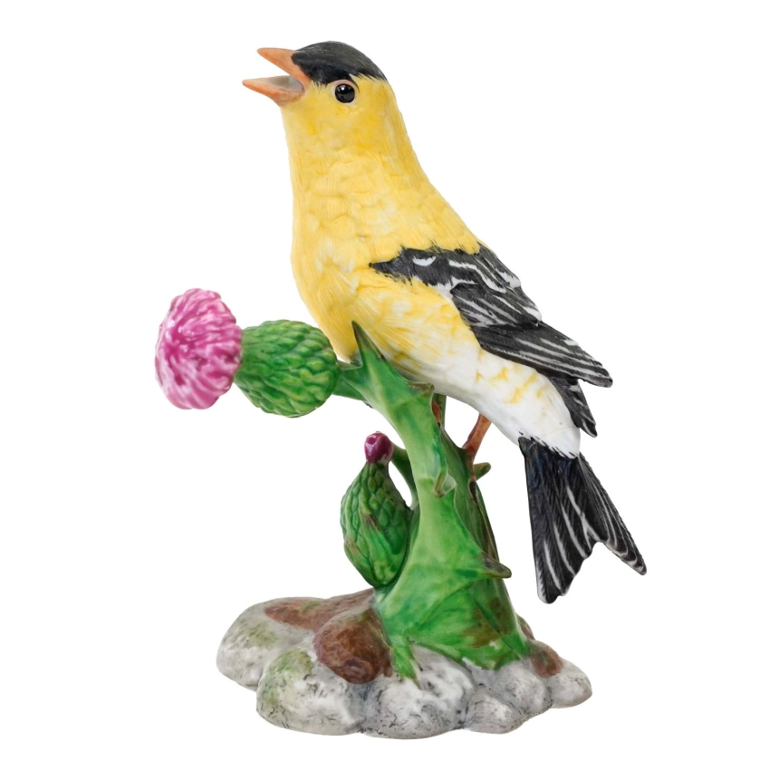 76708 FRANKLIN MINT BISKWITOWA FIGURKA PTASZKA CZYŻA ZŁOTAWEGO (1).jpg