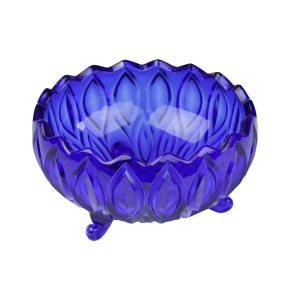 LAUSITZER ORION MISKA CZARKA NA ŚLIMACZYCH NÓŻKACH W KOLORZE KOBALTOWYM