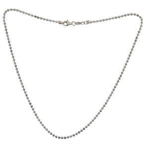 SREBRNY ŁAŃCUSZEK SPLOT KULKOWY PR. 925 DŁ. 40 cm WAGA 6,2 G