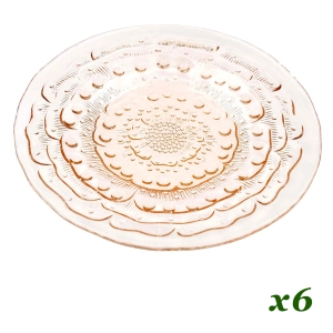 ZĄBKOWICE R. SERWICKI FLORA KOMPLET 6 TALERZY DESEROWYCH KWIAT