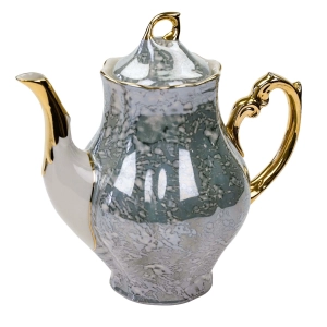 CHODZIEŻ SZARY MARMURKOWY OPALIZOWANY DZBANEK DO KAWY KOLOROWE LATA 70-TE