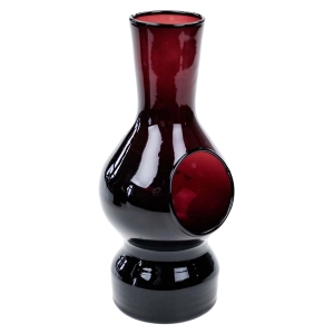 BAKŁAŻANOWY ŚWIECZNIK WAZON SZKLANA DEKORACJA