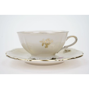 76811 MITTERTEICH KOŚĆ SŁONIOWA RÓŻE I ZŁOTE KWIATY FILIŻANKA ZE SPODKIEM (2).jpg