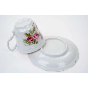 76827 SECESJA CUDOWNA FILIŻANKA ZE SPODKIEM RÓŻOWE RÓŻYCZKI (5).jpg