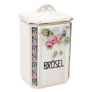 STARY POJEMNIK KUCHENNY NA BUŁKĘ TARTĄ RÓŻYCZKI BRÖSEL