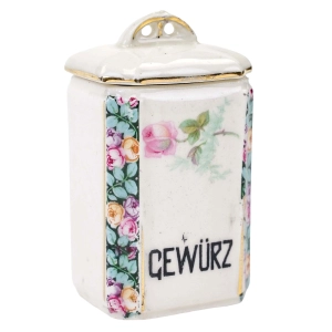 STARY POJEMNIK KUCHENNY NA PRZYPRAWY RÓŻYCZKI GEWÜRZ