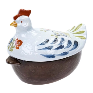 76842 CERAMICZNA DUŻA KURA RĘCZNIE MALOWANA W STYLU LUDOWYM FOLKOWYM (1).jpg