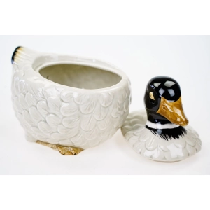 76843 CERAMICZNA RĘCZNIE MALOWANA KACZKA POJEMNIK (5).jpg