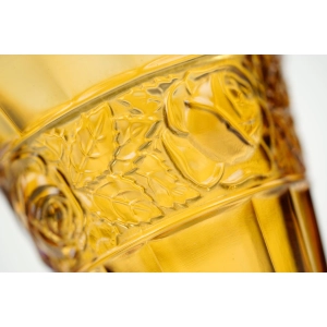 74784 BELGIA SYGNOWANY BURSZTYNOWY WAZON Z RÓŻANYM SZLACZKIEM (3).jpg