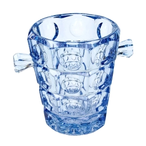 HEŘMANOVA HUŤ F. PEČENÝ BŁĘKITNE NACZYNIE Z USZKAMI WIADERKO NA LÓD