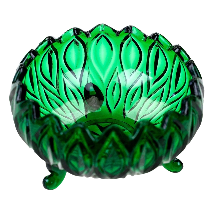 76881 LAUSITZER ORION SZMARAGDOWA MISECZKA NA ŚLIMACZYCH NÓŻKACH CUKIERNICZKA (1).jpg