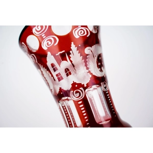 76887 CZECHY EGERMANN RUBINOWY SZLIFOWANY WAZON Z ZAMKIEM I PTASZKIEM (4).jpg