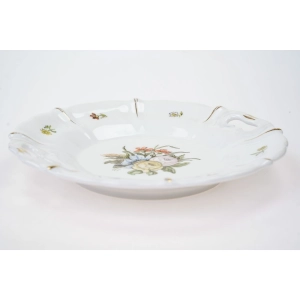 76899 BIEDERMEIER CIEKAWA PATERA Z USZAMI RĘCZNIE MALOWANE KWIATY (4).jpg