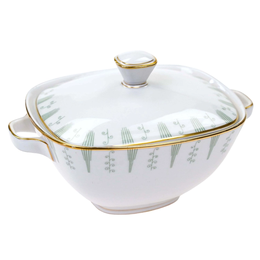 76902 KRAUTHEIM ELEGANZ ŚLICZNA CUKIERNICA Z ZIELONYM WZORKIEM (1).jpg