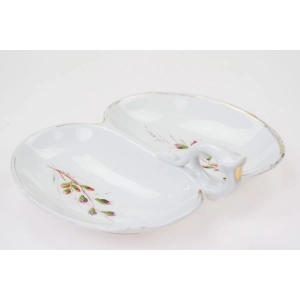 76945 BING &amp; GRONDAHL BIEDERMEIER RĘCZNIE MALOWANY KABARET DZIELONA PATERA (4).jpg