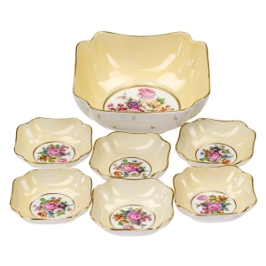 76948 LIMOGES ŚLICZNY SERWIS DESEROWY KOLOROWE BUKIETY KWIATÓW (1).jpg