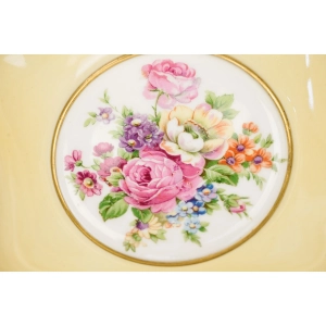 76948 LIMOGES ŚLICZNY SERWIS DESEROWY KOLOROWE BUKIETY KWIATÓW (2).jpg