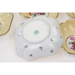 76948 LIMOGES ŚLICZNY SERWIS DESEROWY KOLOROWE BUKIETY KWIATÓW (4).jpg