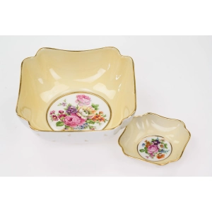 76948 LIMOGES ŚLICZNY SERWIS DESEROWY KOLOROWE BUKIETY KWIATÓW (6).jpg