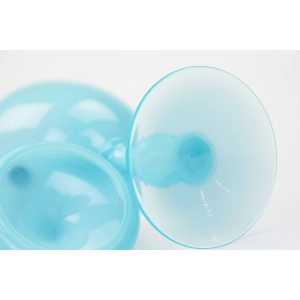 76949 WŁOCHY BOMBONIERA NA NODZE SŁOIK Z BŁĘKITNEGO SZKŁA (6).jpg